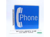 Public Telephone Pay Phone Sign Double-Sided Metal Flange Sign 12x12in
