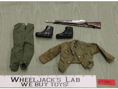 GI Joe Army Fatigue Shirt Pants Rifle Boots 1964 Vintage Hasbro 12" Accessory