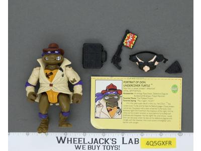 Don the Undercover Turtle 100% Complete TMNT Playmates 1990 Vintage Figure