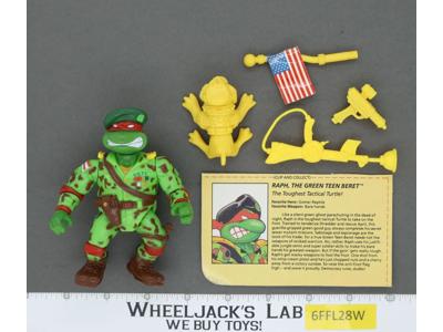 Raph the Green Teen Beret 100% Complete TMNT Teenage Mutant Ninja Turtles 1991