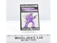 Mindwipe Action Figure Instruction Manual 1987 Hasbro G1 Transformers