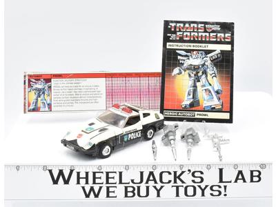 Prowl ~ 100% Complete 1984 Vintage Hasbro G1 Transformers Action Figure W PAPERS