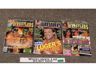 WWF Lot of 3 TV Wrestlers Magazine 1992/3 Legion of Doom Luger Hart Michaels IRS