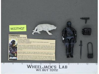 Snake Eyes & Timber V2 100% Complete G.I. Joe 1985 Hasbro Vintage Action Figure