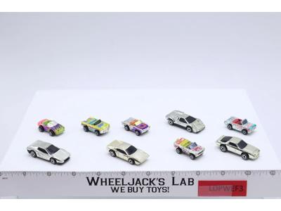 Lot of 9 Chrome Cars Galoob Micro Machines Vintage