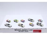 Lot of 9 Chrome Cars Galoob Micro Machines Vintage