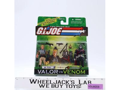 Duke vs Cobra Commander GI Joe Valor vs Venom 2003 Hasbro NEW MOSC SEALED