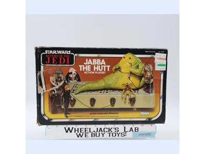 Jabba the Hutt Action Playset Complete W/ Box & Insert Star Wars 1983 Kenner