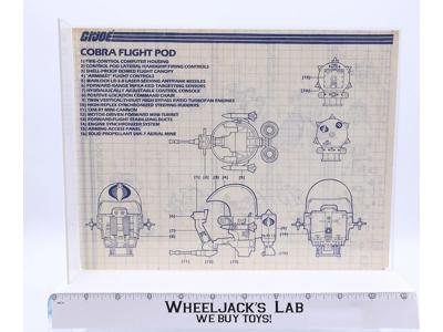 Cobra Flight Pod 1985 ORIGINAL Instructions Blueprints G.I. Joe Hasbro Vehicle