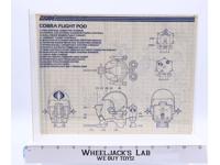 Cobra Flight Pod 1985 ORIGINAL Instructions Blueprints G.I. Joe Hasbro Vehicle