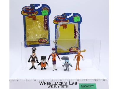 Lot of 5 Rocky & Bullwinkle Bend-Ems Just Toys Bendable Action Figures