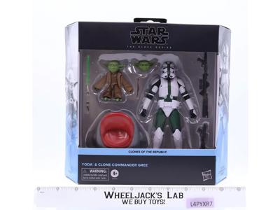 Yoda & Clone Commander Gree Star Wars Black Seires 2024 Hasbro Figure NEW SEALED