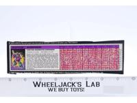 Scorponok Action Figure Tech Spec 1987 Vintage Hasbro G1 Transformers