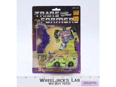 Scrapper 100% Complete W/CARDBACK & BUBBLE G1 Transformers Vintage Figures