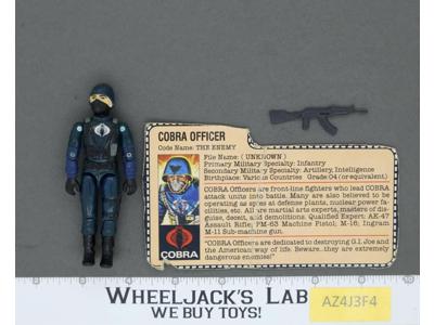 Cobra Officer V1.5 Swivel Arms 100% Complete G.I. Joe 1983 Hasbro Vintage Figure