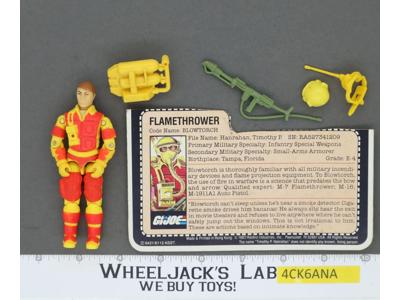 Blowtorch V1 100% Complete G.I. Joe 1984 Hasbro Vintage Action Figure
