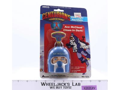 Ace McCloud Glow-Light Key Chain Centurions Power Xtreme Arco 1986 Vintage MOSC