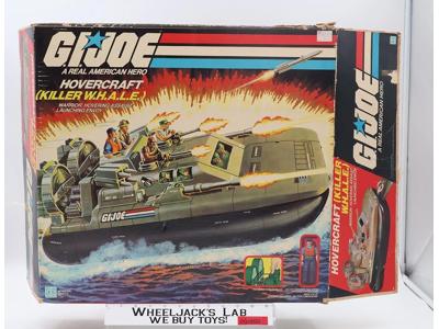 Hovercraft Killer W.H.A.L.E. Complete W/Box + UNUSED STICKERS GI Joe 1984 Hasbro