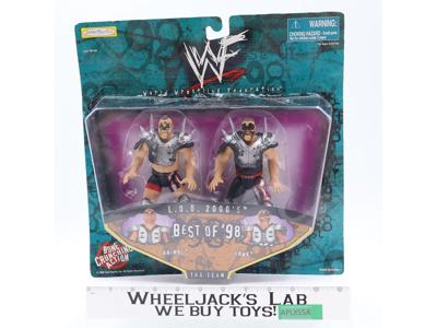 Animal & Hawk Tag Team Best of '98 WWF 1998 Jakks Pacific NEW SEALED
