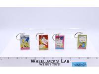 Lot of 4 Keychains The Simpsons 1990 Button-Up NEW