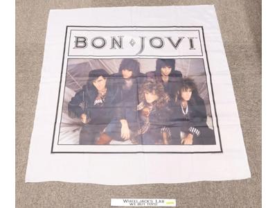 Bon Jovi Fabric Wall Hanging Tapestry Banner Nikry Company Vintage 45x48
