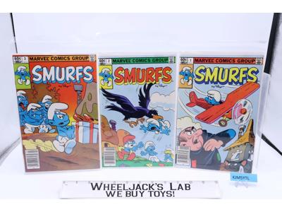 Smurfs Comics Vol. 1 No. 1, 2 & 3 Marvel Comics Group Peyo 1982 FINE Vintage