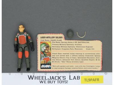 Grand Slam V1.5 Swivel Arm W/File Card 100% Complete G.I. Joe 1983 Hasbro