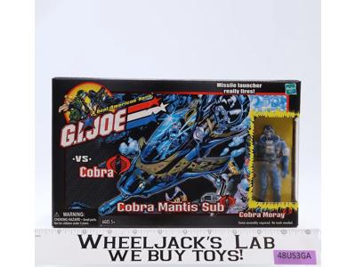 GI Joe vs Cobra Mantis Sub w/ Cobra Moray ARAH 2001 Hasbro Vehicle NEW MISB