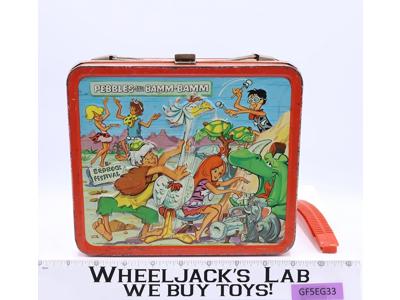 Pebbles & Bamm-Bamm Metal Lunch Box 1971 Hanna-Barbera Flintstones Vintage