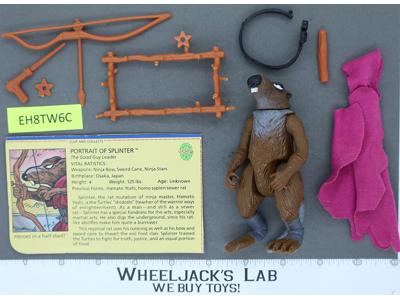 Splinter SOFT HEAD Complete Teenage Mutant Ninja Turtles TMNT 1988 Playmates