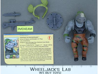 Rocksteady SOFT HEAD Complete Teenage Mutant Ninja Turtles TMNT Playmates 1988