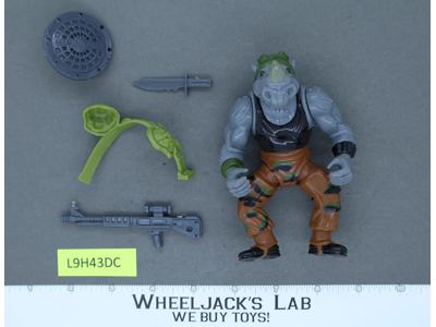 Rocksteady HARD HEAD 100% Complete Teenage Mutant Ninja Turtles 1988 Playmates