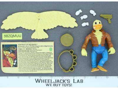 Ace Duck 100% Complete Teenage Mutant Ninja Turtle TMNT Playmates 1988 Vintage