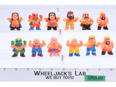 Lot of 12 Mini Soft PVC Figures 2" WWF Wrestling 1986 Soma Vintage Figures