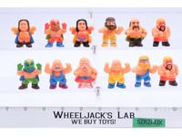 Lot of 12 Mini Soft PVC Figures 2" WWF Wrestling 1986 Soma Vintage Figures