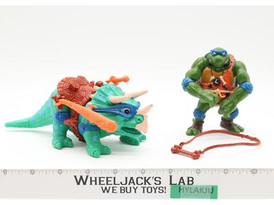 Cave Turtles Leo & his Dingy Dino 100% Complete Teenage Mutant Ninja Turtle 1992