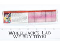 Wheeljack Action Figure Tech Spec 1984 Vintage Hasbro G1 Transformers