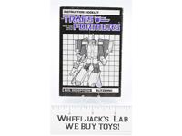 Blitzwing Action Figure Instruction Manual Booklet 1985 Hasbro G1 Transformers