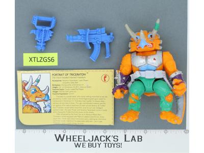Triceraton 100% Complete Teenage Mutant Ninja Turtle TMNT Playmates 1990 Vintage