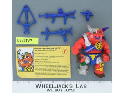 Groundchuck 100% Complete Teenage Mutant Ninja Turtles 1991 Playmates Vintage