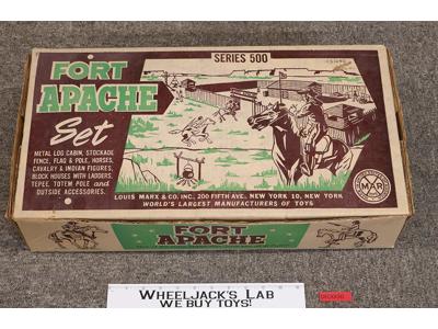 Fort Apache Set Series 500 Marx #3649 Playset 1957 Original Box Calvary Playset