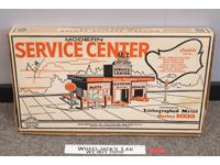 Modern Service Center Lithographed Metal Series 1000 Marx 1950's Toy Car Playset