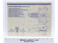 Flying Submarine (S.H.A.R.C.) 1984 ORIGINAL Instructions Blueprints G.I. Joe