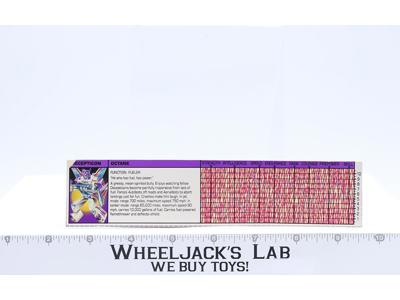 Octane Action Figure Tech Spec 1986 Vintage Hasbro G1 Transformers