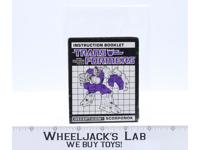 Scorponok Action Figure Instruction Manual Booklet 1987 G1 Transformers
