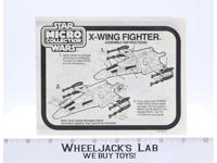 X-Wing Fighter Instructions Micro Collection ORIGINAL 1982 Star Wars