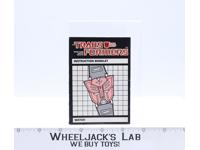 Time Warrior Watch Instructions Manual Booklet 1989 Hasbro G1 Transformers