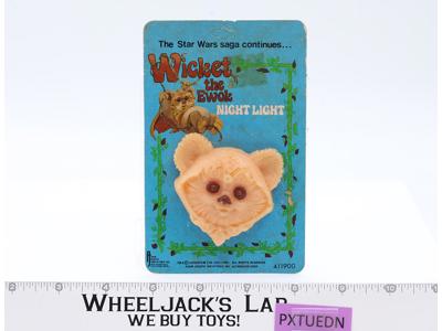 Wicket The Ewok Night Light W/Cardback ROTJ Star Wars1983 Vintage WORKS