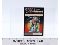Wheeljack Instruction Manual Booklet 1984 Hasbro G1 Transformers Action Figure
