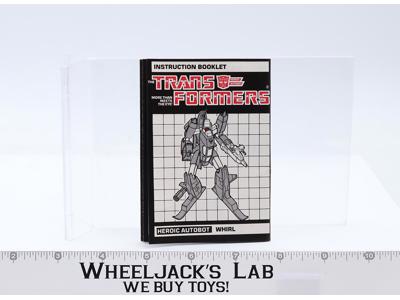 Whirl Action Figure Instructions Manual Booklet 1985 Vintage G1 Transformers